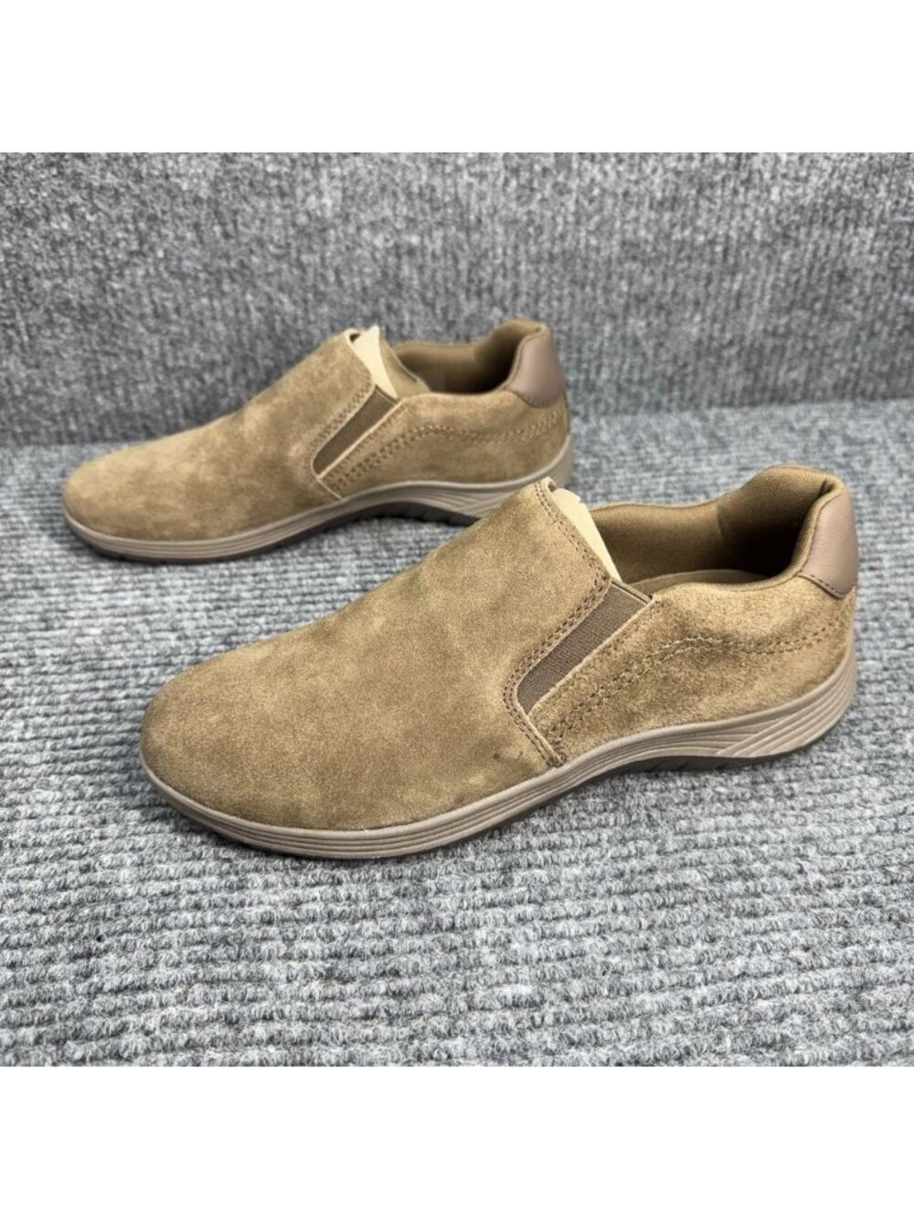 Easy Spirit Sehester Shoes Women’s 8M Brown Suede Leather Slip On Sneaker NWOB